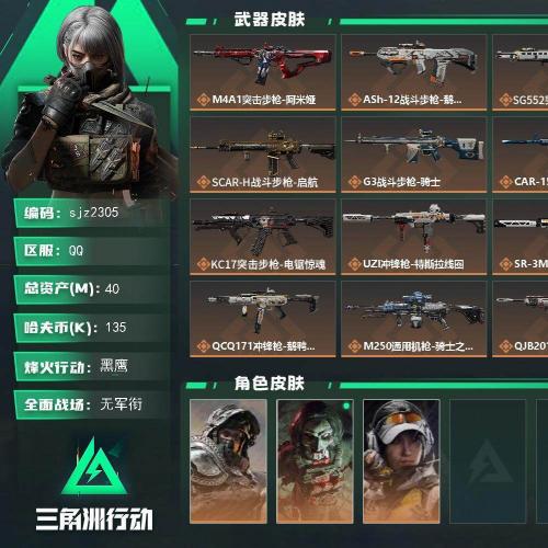 总资产101.8M 1近战 6传说枪械 烽火：青铜 战场：无军衔JYM3P2H37...